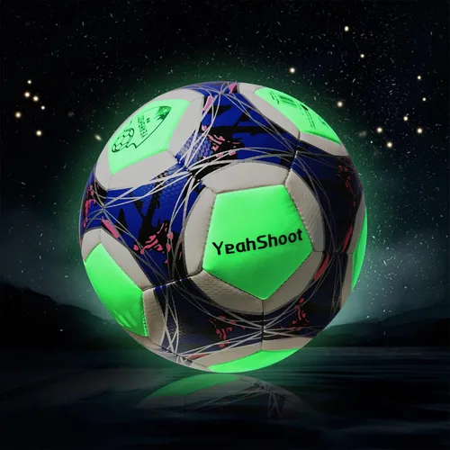 Vista 9 de Balón de fútbol que brilla en la oscuridad tamaño 5 con bomba de luz para adolescentes y adultos, regalos de fútbol