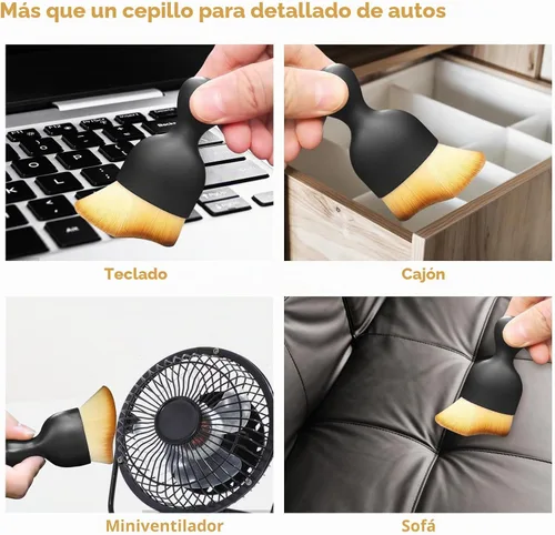 Vista 5 de Cepillo de Limpieza Interior del Coche Plumero Interior del Coche con Cerdas Ultra Suaves Cepillos de Detallado Automático Plumero Accesorios