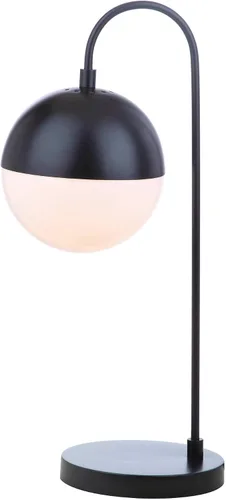 Vista 6 de SAFAVIEH Lighting - Lámpara de mesa Cappi de metal de 20.5 pulgadas, latón dorado, diseño moderno de globo, lámpara de escritorio para oficina