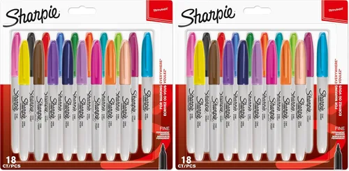 Vista 19 de Sharpie Rotulador permanente de punta fina, colores surtidos (paquete de 8)