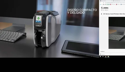Vista 4 de Impresora Zebra ZC350 LT (doble cara, cinta)