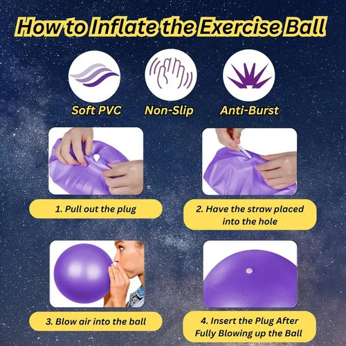 Vista 4 de Kit esencial de pilates para mujer, juego completo de entrenamiento en casa para tonificar, fuerza y flexibilidad, bandas de resistencia, anillo
