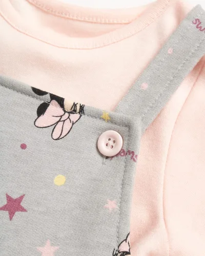 Vista 2 de Disney Mameluco para niñas - Conjunto de camiseta de 2 piezas Minnie Mouse, Winnie The Pooh