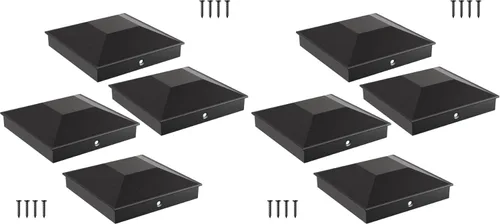 Vista 9 de HILLMASTER Tapas de poste de 4 x 4 para postes de valla de madera de 3.5 x 3.5 pulgadas, a prueba de agua, a prueba de rayos UV, duradero, cubierta