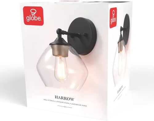 Vista 10 de Globe Electric Covington aplique de pared para exteriores, color negro 44214