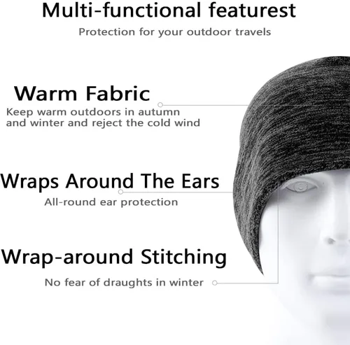 Vista 4 de CHOWMI Winter Warm Watch Cap Soft Polar Fleece Beanie Hat Thick Windproof Outdoor Skull Cap for Men Women