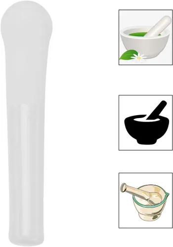 Vista 3 de EXCEART Suribachi Suribachi Varilla de molienda de alimentos 2.4 in Cerámica Pounder Porcelana Masher Muddler Food Molienda Stick para medicina