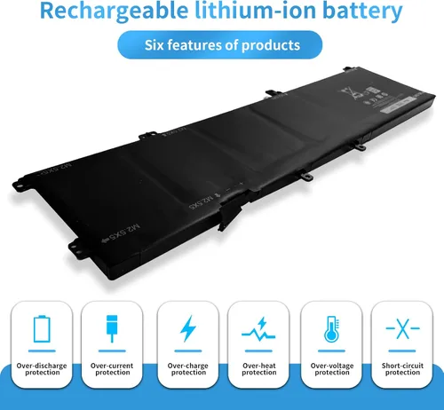 Vista 4 de Hubei 245RR 0H76MY H76MV 07D1WJ 7D1WJ Y758W - Batería de repuesto para laptop Dell XPS 15 9530 Precision M3800 701WJ T0TRM (11.1V 91Wh)