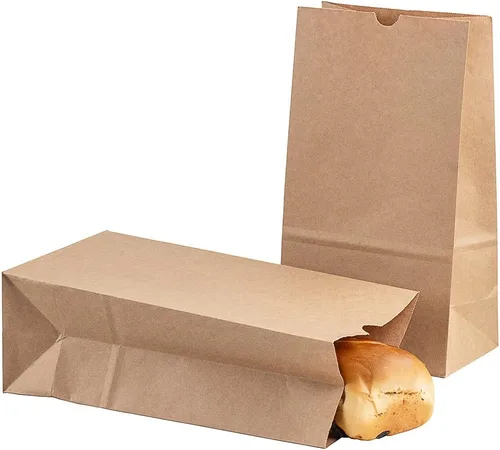 Vista 59 de Restaurantware Bag Tek - Bolsas de papel de 2 libras, 100 bolsas de almuerzo desechables, pequeñas para almuerzos, sándwiches y aperitivos, bolsas