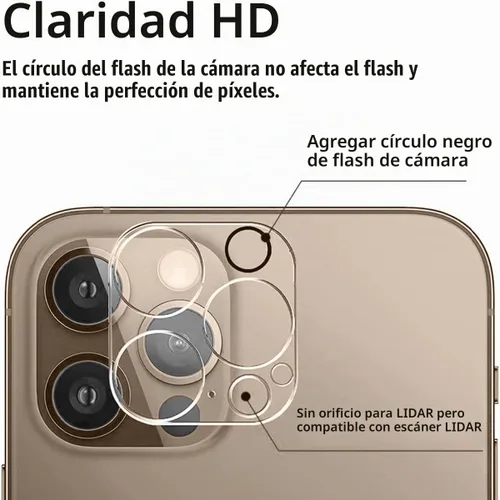 Vista 5 de 3 piezas de protector de lente de cámara trasera de vidrio templado para iPhone 16 Pro Max, iPhone 15 Pro Max - Protección completa HD transparente