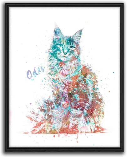 Vista 35 de Personal-Prints Regalo de arte personalizado para pared de perro, impresión artística moderna personalizada única de estilo acuarela La raza