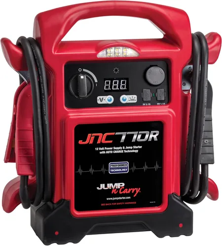 Vista 2 de Clore Automotive Jump-N-Carry JNC770R arrancador de puente de 12 voltios, con pico de 1700 A, calidad premium, paquete, color rojo