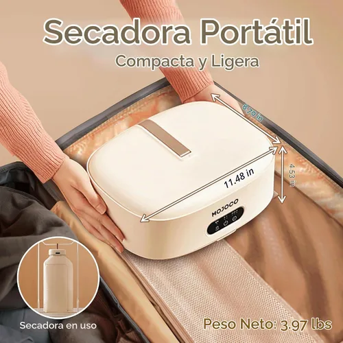 Vista 3 de Mojoco Secadora de ropa portátil y lavadora plegable para apartamentos, casas rodantes, viajes
