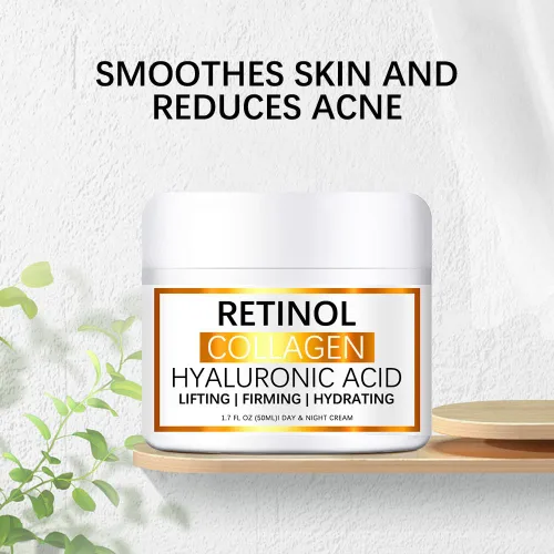 Vista 4 de Crema para Manchas Oscuras en La Cara, Crema para Arrugas, 1.76 oz de proteína de colágeno retinol y ácido hialurónico Crema hidratante facial