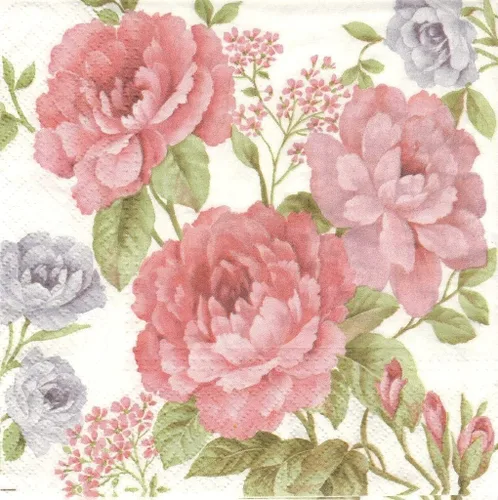 Vista 19 de English Roses Bird - Servilletas de papel bonitas, 20 servilletas florales de 13 pulgadas, servilletas suaves de 3 capas para fiesta de jardín