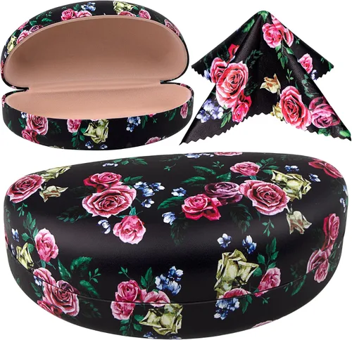 Vista 12 de Funda rígida de gran tamaño para lentes de sol, soporte protector para lentes de lectura extra grandes