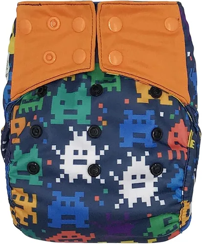 Vista 11 de Cubierta impermeable reutilizable para pañales: para pañales de tela preplegados, planos, ajustados o insertos (átomo)