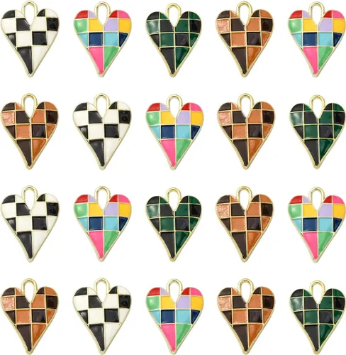 Vista 11 de DanLingJewelry Dijes esmaltados lindos colgantes para llavero, pulsera, joyería, Latón 10 piezas - Oso