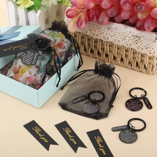 Vista 6 de Yinkin 72 Piezas Regalos de Agradecimiento a los Empleados al Por Mayor Regalos de Agradecimiento al Personal Bolsas de Organza con Tarjetas