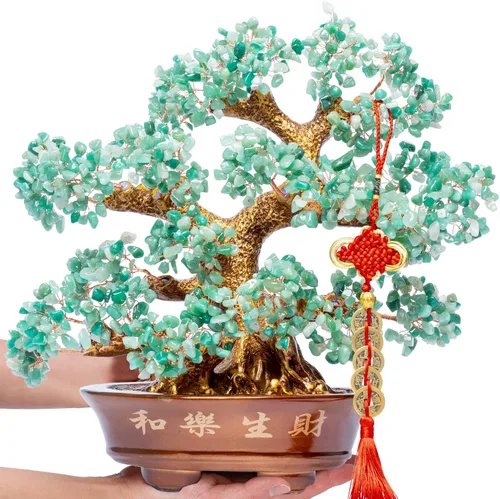 Vista 8 de Árbol de Amatista Natural Grande, Árbol Bonsái de Cristal de Amatista de 14 Pulgadas (Cuenta de 1251 Piedras Preciosas) Árbol de Chakra