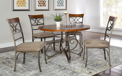 Vista 3 de Powell Hamilton Dining - Juego de 5 piezas, color cereza mediana