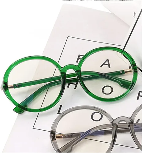 Vista 3 de MANZ Mirabel - Gafas de cosplay para cosplay, anime, marcos verdes, lentes HD