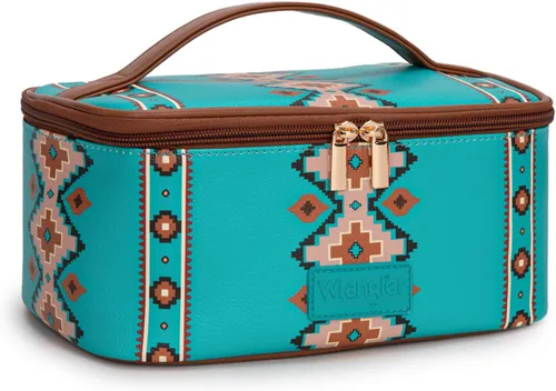 Vista 7 de Wrangler - Bolsa de maquillaje de viaje, 2 piezas, bolsa de cosméticos con Turquesa azteca