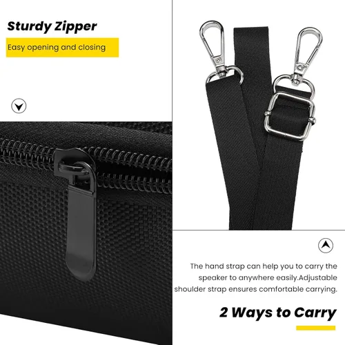Vista 3 de EBTOOLS Funda rígida de EVA para altavoz Charge 6, a prueba de agua, a prueba de golpes, a prueba de polvo, funda protectora de viaje con correa