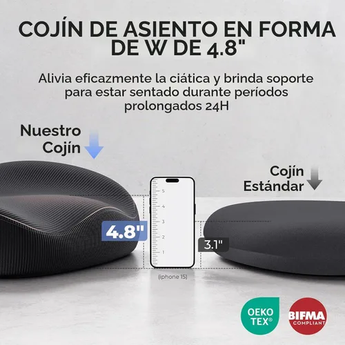 Vista 4 de Silla ergonómica de oficina - Soporte sacro ergonómico