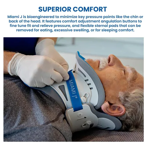 Vista 6 de Ossur Miami J Collar Cervical para el Cuello - Soporte para el Cuello para Alivio del Dolor y Apoyo Collar Cervical para Dolor de Cuello y Apoyo
