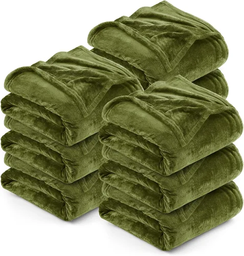Vista 46 de Utopia Bedding - Manta de vellón de lujo, mullida, antiestática; manta de suave microfibra de 8.8 oz/yd² (300 g/m²) para sofá y cama; tamaño Gris