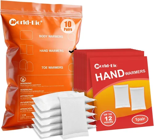 Vista 7 de MR.ICE - Calentadores de manos – 5/10/20 pares de almohadillas calientes desechables – Calentadores activados por aire naturales sin olor de larga