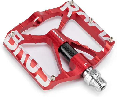 Vista 8 de ROCKBROS Pedales de bicicleta de montaña Pedales MTB CNC antideslizante ligero aleación de aluminio Pedales de bicicleta rodamientos sellados