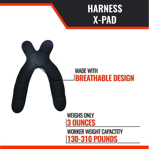 Vista 3 de Malta Dynamics Arnés X-Pad, soporte trasero acolchado para arneses de seguridad y protección contra caídas