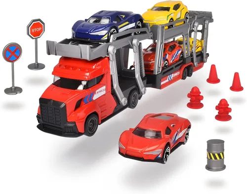 Vista 3 de DICKIE TOYS Transporter Set con 5 coches fundidos, multicolor