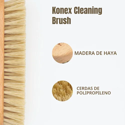 Vista 3 de KONEX Cepillo de Mano de Limpieza Utilitario Económico de Fibra de Nylon Cepillo de Fregar Manual de Servicio Pesado con Cerdas Rígidas Cuerpo