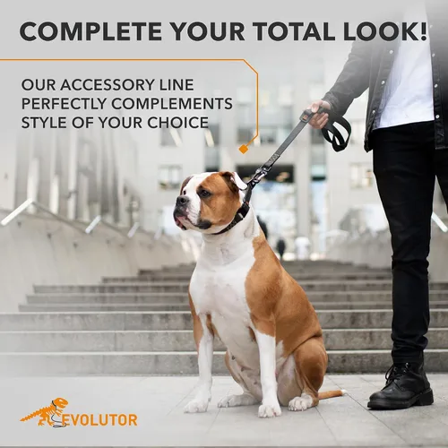 Vista 5 de COLLAR Evolutor - Correa para perro extra resistente de 4 pies, duradera para perros grandes, medianos y pequeños, fuerte para razas grandes, Negro
