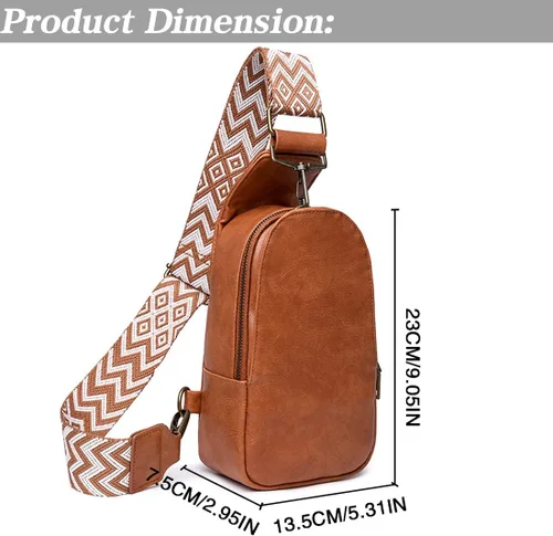 Vista 7 de LIMHOO Bolso bandolera para mujer, bolso cruzado de piel sintética