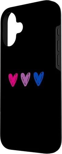 Vista 2 de iPhone 16 Bisexual Pride Hearts Bi Pride Flag Case