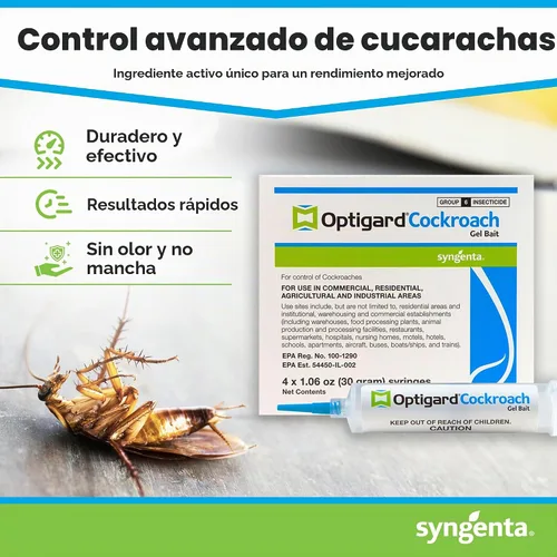 Vista 2 de Syngenta 61597 Optigard Gel para Cucarachas