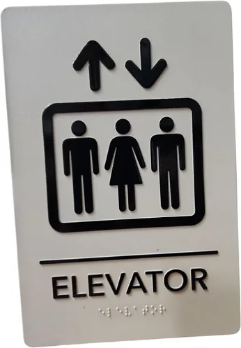 Vista 19 de Hecho en EE.UU. - Letreros de Baños para Hombres y Mujeres Compatibles con ADA, Señales de Puertas de Baño para Oficinas, Negocios y Restaurantes