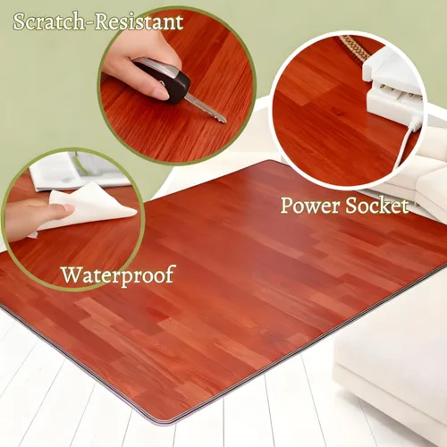 Vista 6 de Heated Rug Indoo with Adjustable Temperature 12 Hour Timer, Electric Heating Area Rug, Winter Under Desk Foot Warmer for RV, Living Room