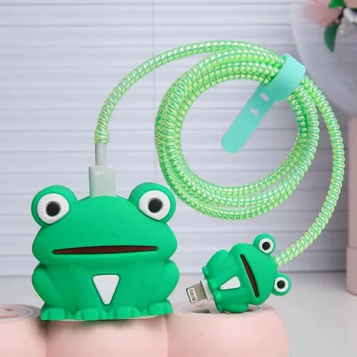 Vista 27 de Funda de Cargador Compatible con iPhone Adaptador de Corriente USB-C de 20W Cargador Diseño de Dibujos Animados Lindo en 3D Funda de Cargador