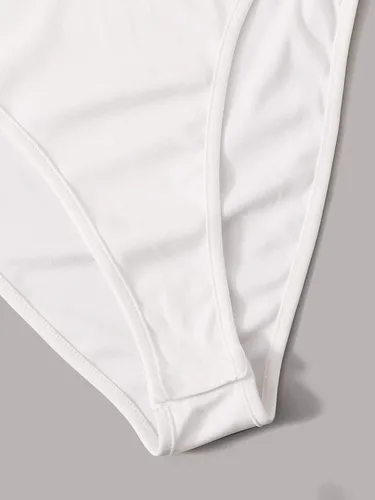 Vista 4 de WDIRARA Body de manga casquillo con volantes y cuello redondo para mujer