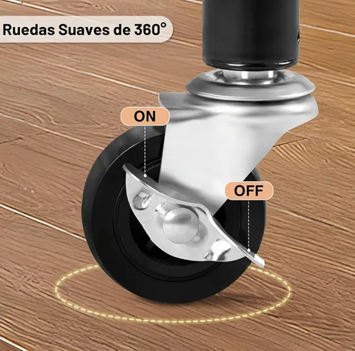 Vista 5 de MISSLO Perchero resistente para ropa con doble varilla para colgar, estante de ropa enrollable, armario de closet con ruedas, metal, ajustable, negro