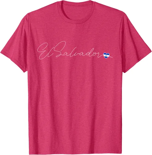 Vista 30 de Camiseta Simple Love El Salvadoreño con diseño de corazón en El Salvador
