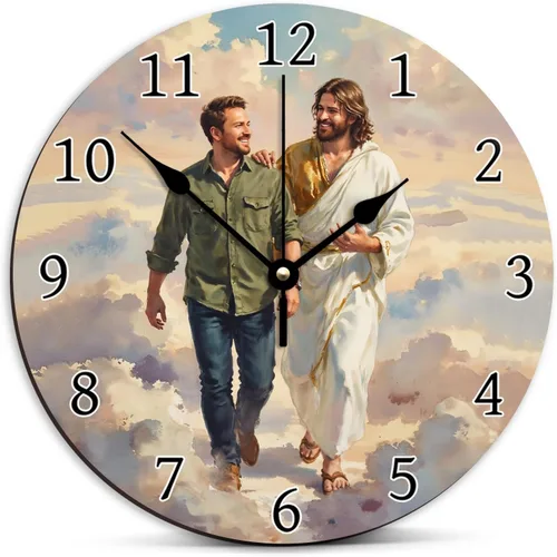 Vista 37 de Reloj con versículo bíblico con citas de Jesús, relojes de 0929Regalos Cristianos (2)