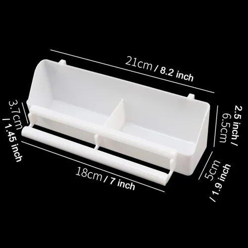 Vista 3 de Comedero para pájaros, dispensador de agua de semillas de plástico para loros, cacatúas, palomas, gorriones con 2 cucharas para pájaros Seed Water
