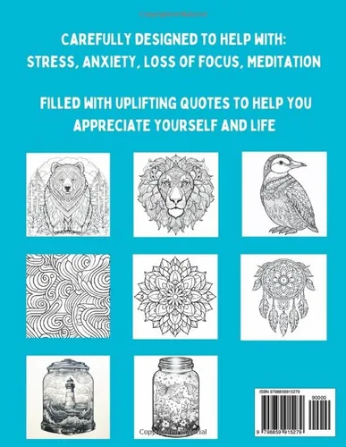 Vista 2 de The Ultimate Mindfulness Coloring Book For Adults Rediscover relaxation, focus, stress relief and your inner zen. With amazing patterns, animals and