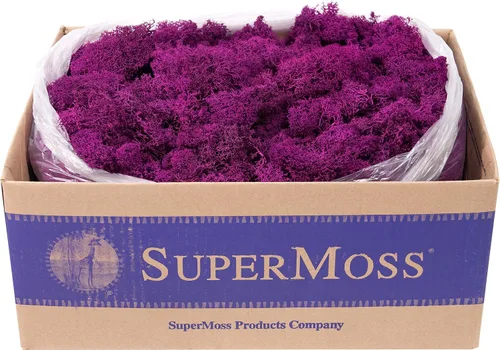 Vista 35 de Super Moss (23164) Musgo de reno preservado, fucsia, 2 onzas Musgo preservado suave, decoración del hogar, manualidades y terrarios, diseño